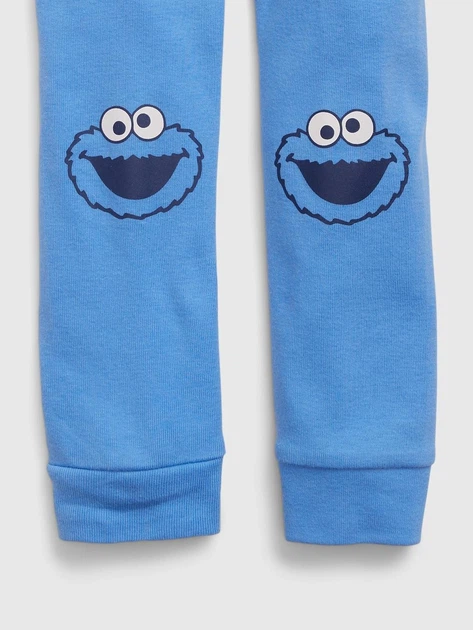 Дитяча піжама Sesame Street GAP лонгслів та штани 1159849649 (Синій 4) на зріст 99-107 см - зображення 5