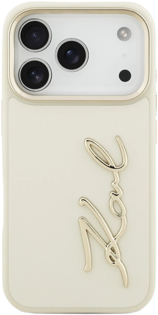 Панель Karl Lagerfeld Karl Script Logo для Apple iPhone 17 Pro Beige (KLHCP17LPSKMGVE) - зображення 3