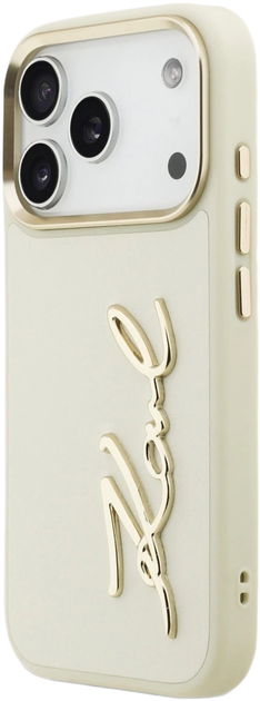 Панель Karl Lagerfeld Karl Script Logo для Apple iPhone 17 Pro Max Beige (KLHCP17XPSKMGVE) - зображення 2