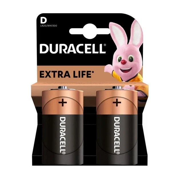 Батарейка LR20 Duracell Alkaline MN1300, D-2 штуки, для газового котла - Фото 1 Батарейка LR20 Duracell Alkaline MN1300, D-2 штуки, для газового котла - зображення 1