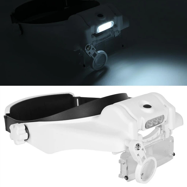 Бінокулярна Лупа окуляри Magnifier MG 81000G з LED Підсвічуванням до 8x для паяння та ремонту - Фото 8 Бінокулярна Лупа окуляри Magnifier MG 81000G з LED Підсвічуванням до 8x для паяння та ремонту - зображення 8