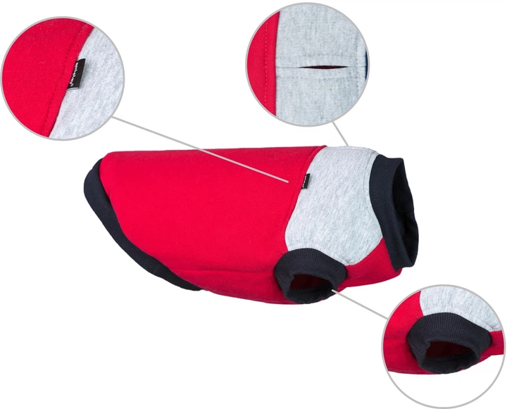 Світшот для собак Amiplay Denver 45 см Червоно-сірий (5907563240575) - зображення 2