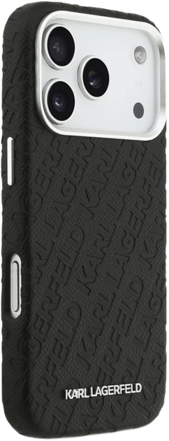 Панель Karl Lagerfeld FW Stamped Karl MagSafe для Apple iPhone 17 Pro Black (KLHMP17LPGKLFOFK) - зображення 4