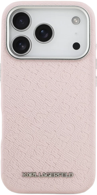 Панель Karl Lagerfeld FW Stamped Karl MagSafe для Apple iPhone 17 Pro Pink (KLHMP17LPGKLFOFP) - зображення 3