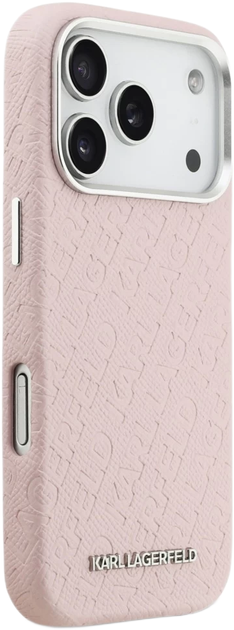 Панель Karl Lagerfeld FW Stamped Karl MagSafe для Apple iPhone 17 Pro Pink (KLHMP17LPGKLFOFP) - зображення 4