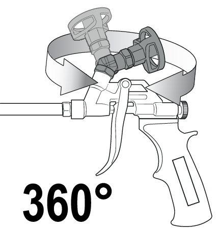 Pistolet Yato YT-67424 do pianki montażowej PU z ruchomym koszem (5906083112348) - obraz 4
