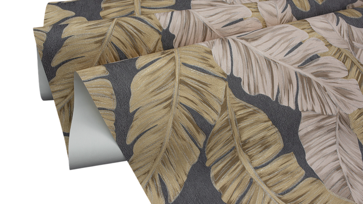 Tapeta winylowa na podkładzie flizelinowym Sintra Sumatra 1.06 x 10.05 m Grafitowa z ciemnym brązem (4824001689684) - obraz 2