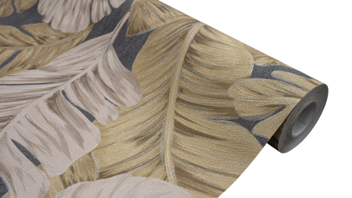 Tapeta winylowa na podkładzie flizelinowym Sintra Sumatra 1.06 x 10.05 m Grafitowa z ciemnym brązem (4824001689684) - obraz 4