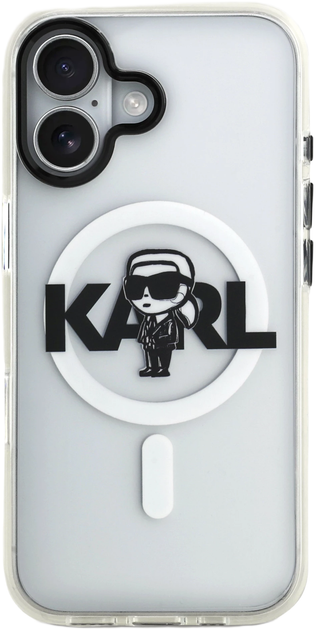 Панель Karl Lagerfeld IML Karl Sketch Logo MagSafe для Apple iPhone 17 Transparent (KLHMP17SHGKIGKBT) - зображення 3
