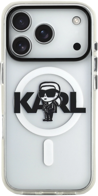 Панель Karl Lagerfeld IML Karl Sketch Logo MagSafe для Apple iPhone 17 Pro Max Transparent (KLHMP17XHGKIGKBT) - зображення 3