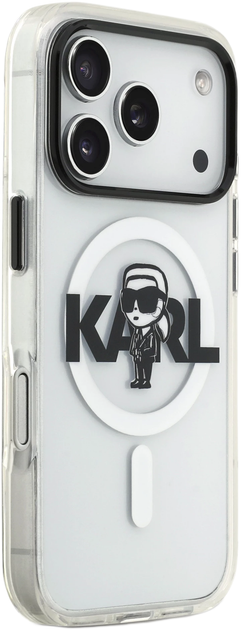 Панель Karl Lagerfeld IML Karl Sketch Logo MagSafe для Apple iPhone 17 Pro Max Transparent (KLHMP17XHGKIGKBT) - зображення 4