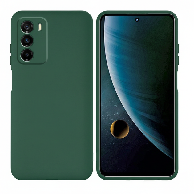 Чехол Fiji Full Soft Premium для ZTE Blade V40 Vita противоударный бампер с микрофиброй Dark Green - изображение 2