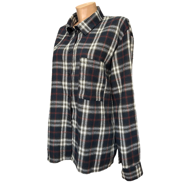 Жіноча сорочка в клітинку 2XL синя - зображення 2