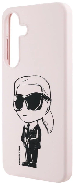 Etui Karl Lagerfeld Silicone Graffiti Ikonik Printed Logo MagSafe do Samsung Galaxy S25 Pink (3666339449872) - obraz 5