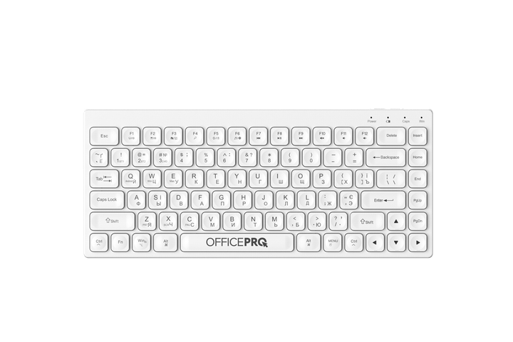 Клавіатура OfficePro SK955W Wireless/Bluetooth White (SK955W) - зображення 2