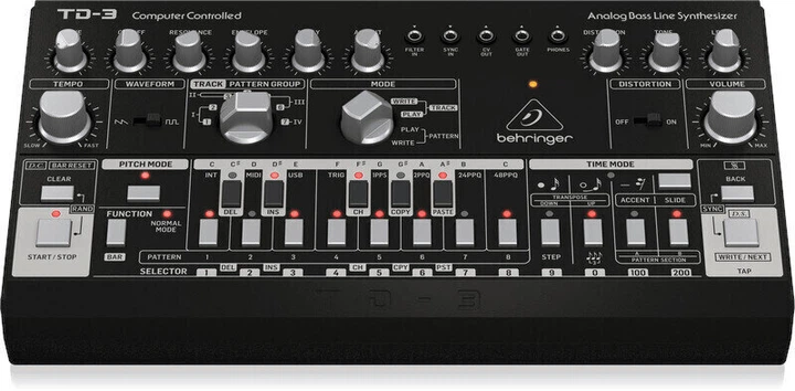 Syntezator linii basowej Behringer TD-3-BK Czarny (000-ECN01-00010) - obraz 3