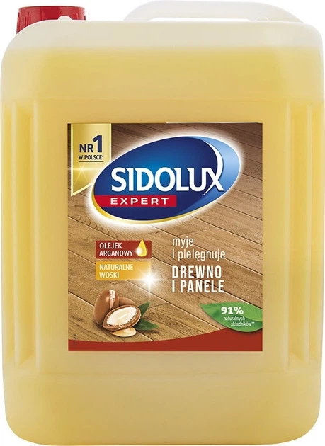 Środek do mycia paneli i drewna Sidolux Expert z olejem arganowym 5 l (5902986202599) - obraz 1
