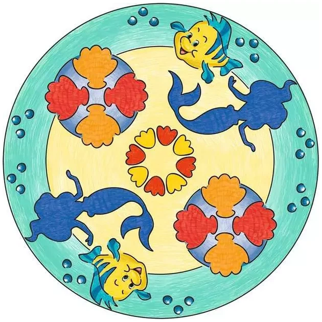 Набір для створення мандал Ravensburger Midi Mandala Designer Disney Princess 23847 (4005556238477) - зображення 4