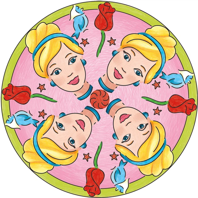 Набір для створення мандал Ravensburger Midi Mandala Designer Disney Princess 23847 (4005556238477) - зображення 6