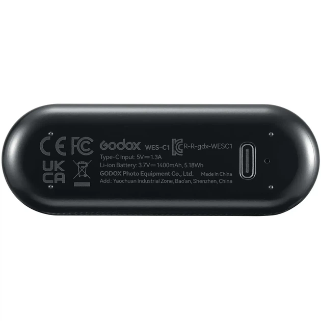 Беспроводной микрофон Godox WES2 Kit2 (2 микрофона) USB-C для iPhone 15/16/17 и Android с зарядным кейсом - Фото 6 Беспроводной микрофон Godox WES2 Kit2 (2 микрофона) USB-C для iPhone 15/16/17 и Android с зарядным кейсом - изображение 6