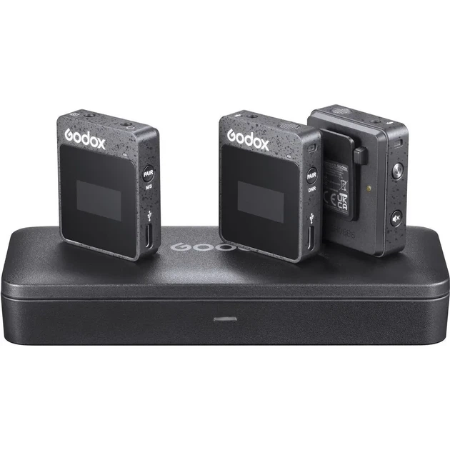 Беспроводная радиосистема Godox MoveLink II M2 (2 микрофона) с дисплеем и кейсом для камер и смартфонов - Фото 1 Беспроводная радиосистема Godox MoveLink II M2 (2 микрофона) с дисплеем и кейсом для камер и смартфонов - изображение 1