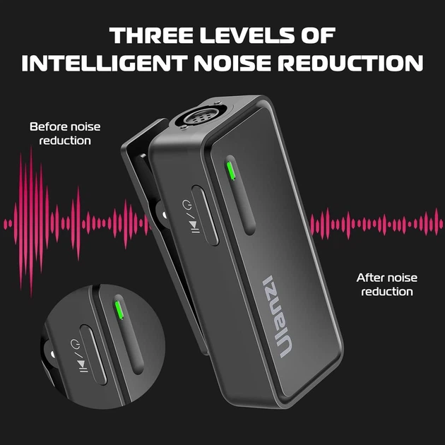 Беспроводной микрофон ULANZI UW-MIC 20P рекордер для iPhone и iPad двойной с зарядным футляром - Фото 6 Беспроводной микрофон ULANZI UW-MIC 20P рекордер для iPhone и iPad двойной с зарядным футляром - изображение 6