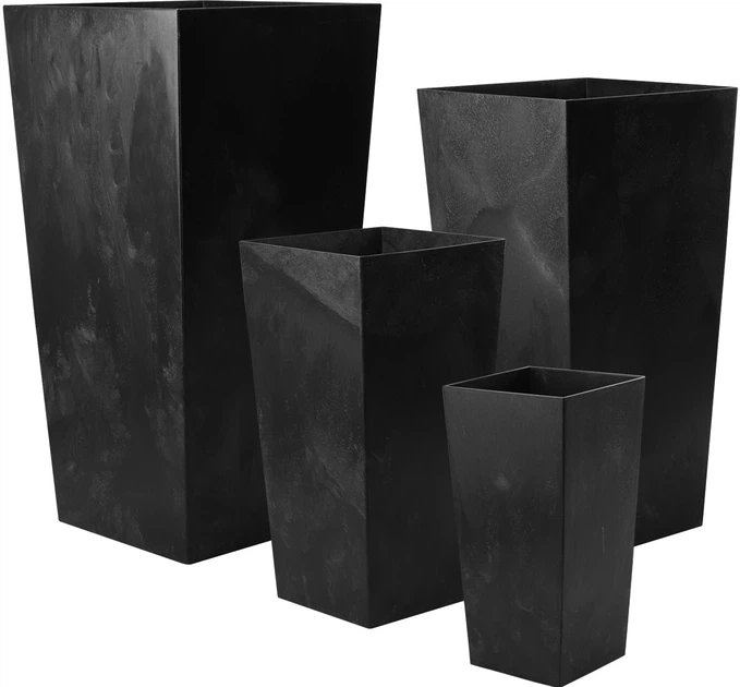 Donica ogrodowa Kadax Pesaro 25 cm Czarny beton (K9933) - obraz 6