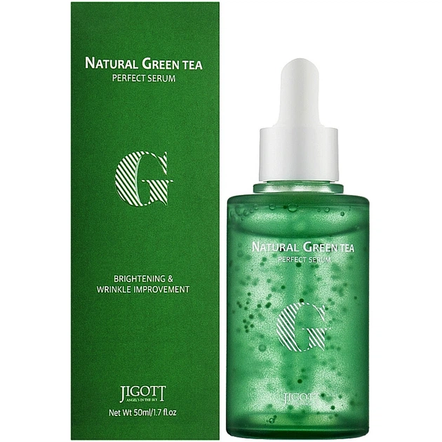 Зволожуюча сироватка для обличчя із зеленим чаєм Jigott Natural Green Tea Perfect Serum 50 мл (8809541282393) - зображення 2