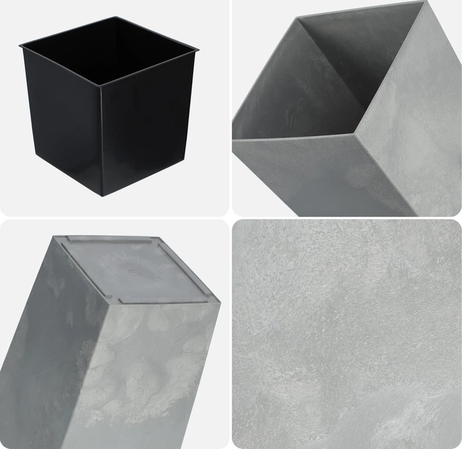 Donica ogrodowa Kadax Pesaro 25 cm Szary beton (K9929) - obraz 4