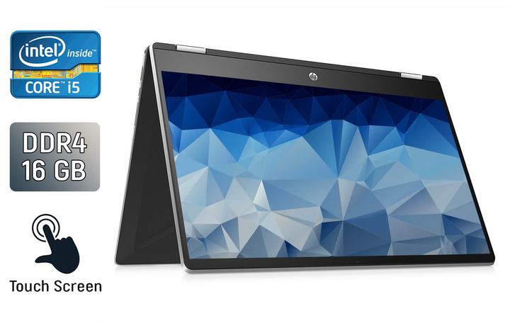 Ноутбук-трансформер Б-класс HP Pavilion x360 15-dg1052nr / 15.6" (1920x1080) IPS Touch / Intel Core i5-10210U (4 (8) ядра по 1.6 - 4.2 GHz) / 16 GB DDR4 / 512 GB SSD / Intel UHD Graphics / WebCam / Windows 10 б/у - Фото 1 Ноутбук-трансформер Б-класс HP Pavilion x360 15-dg1052nr / 15.6" (1920x1080) IPS Touch / Intel Core i5-10210U (4 (8) ядра по 1.6 - 4.2 GHz) / 16 GB DDR4 / 512 GB SSD / Intel UHD Graphics / WebCam / Windows 10 б/у - изображение 1