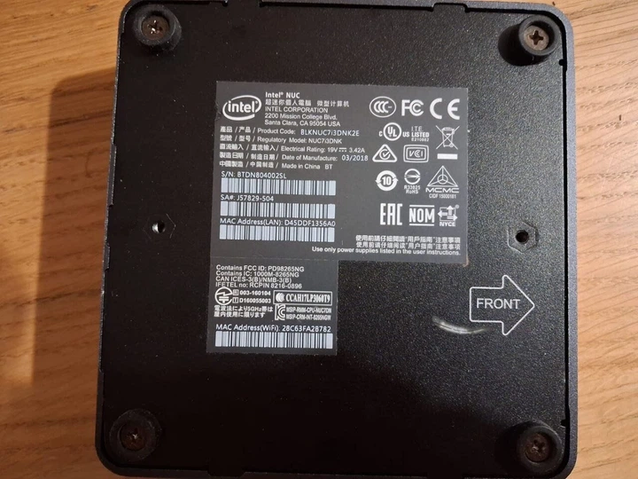 Неттоп Intel NUC NUC7i3DNK USFF / Intel Core i3-7100U (2 (4) ядра по 2.4 GHz) / 8 GB DDR4 / 250 GB SSD M.2 / Intel HD Graphics 620 / Wi-Fi б/у - изображение 5