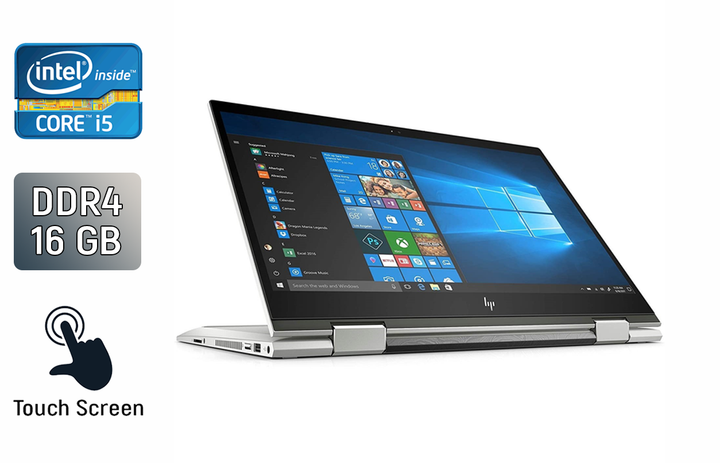 Ноутбук-трансформер Б-класс HP ENVI x360m 15m-dr0011dx / 15.6" (1920x1080) IPS Touch / Intel Core i5-8265U (4 (8) ядра по 1.6 - 3.9 GHz) / 16 GB DDR4 / 480 GB SSD / Intel UHD Graphics 620 / WebCam / TouchID / Windows 10 б/у - Фото 1 Ноутбук-трансформер Б-класс HP ENVI x360m 15m-dr0011dx / 15.6" (1920x1080) IPS Touch / Intel Core i5-8265U (4 (8) ядра по 1.6 - 3.9 GHz) / 16 GB DDR4 / 480 GB SSD / Intel UHD Graphics 620 / WebCam / TouchID / Windows 10 б/у - изображение 1