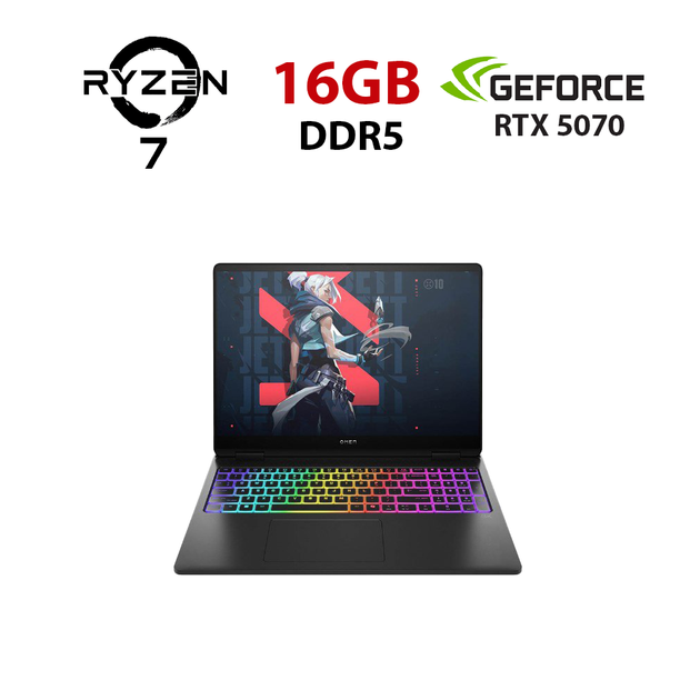 Игровой ноутбук HP Omen 16-AP0800NO / 16" (1920x1080) IPS / AMD Ryzen AI 7 350 (8 (16) ядер по 2.0 - 5.0 GHz) / 16 GB DDR5 / 960 GB SSD NVMe / nVidia GeForce RTX 5070, 8 GB GDDR7, 128-bit / WebCam б/у - Фото 1 Игровой ноутбук HP Omen 16-AP0800NO / 16" (1920x1080) IPS / AMD Ryzen AI 7 350 (8 (16) ядер по 2.0 - 5.0 GHz) / 16 GB DDR5 / 960 GB SSD NVMe / nVidia GeForce RTX 5070, 8 GB GDDR7, 128-bit / WebCam б/у - изображение 1