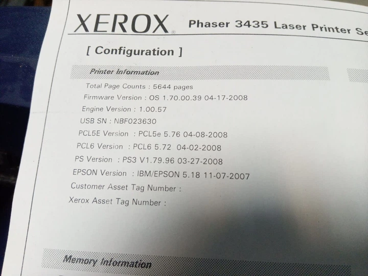 Принтер Xerox Phaser 3435 / Лазерний монохромний принтер / 1200x1200 dpi / A4 / 33 стр/хв / USB 2.0, LPT, Ethernet / Дуплекс б/в - Фото 4 Принтер Xerox Phaser 3435 / Лазерний монохромний принтер / 1200x1200 dpi / A4 / 33 стр/хв / USB 2.0, LPT, Ethernet / Дуплекс б/в - зображення 4