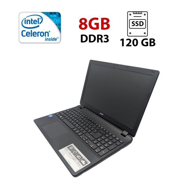 Ноутбук Acer Aspire ES1-531 / 15.6" (1366x768) TN / Intel Celeron N3150 (4 ядра по 1.6 - 2.08 GHz) / 8 GB DDR3 / 120 GB SSD / Intel HD Graphics / WebCam б/у - Фото 1 Ноутбук Acer Aspire ES1-531 / 15.6" (1366x768) TN / Intel Celeron N3150 (4 ядра по 1.6 - 2.08 GHz) / 8 GB DDR3 / 120 GB SSD / Intel HD Graphics / WebCam б/у - изображение 1