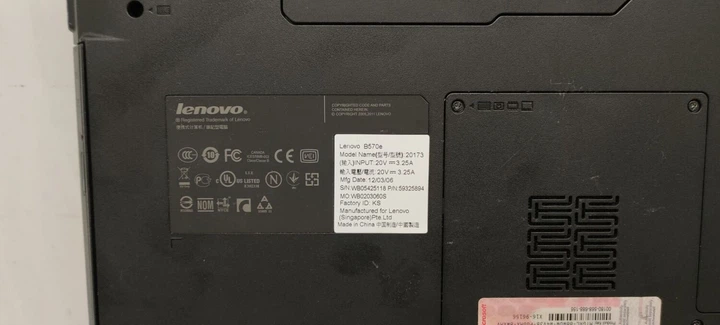 Ноутбук Lenovo B570e / 15.6" TN / Intel Pentium B940 (2 ядра по 2 GHz) / 4GB DDR3 / 250GB HDD / HD Graphics / WebCam / DVD-RW б/у - Фото 8 Ноутбук Lenovo B570e / 15.6" TN / Intel Pentium B940 (2 ядра по 2 GHz) / 4GB DDR3 / 250GB HDD / HD Graphics / WebCam / DVD-RW б/у - изображение 8