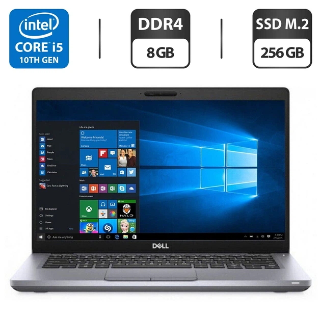 Ультрабук Б-класс Dell Latitude 5411 / 14" (1920x1080) IPS / Intel Core i5-10400H (4 (8) ядра по 2.6 - 4.6 GHz) / 8 GB DDR4 / 256 GB SSD M.2 / Intel UHD Graphics / WebCam / Windows 10 б/у - Фото 1 Ультрабук Б-класс Dell Latitude 5411 / 14" (1920x1080) IPS / Intel Core i5-10400H (4 (8) ядра по 2.6 - 4.6 GHz) / 8 GB DDR4 / 256 GB SSD M.2 / Intel UHD Graphics / WebCam / Windows 10 б/у - изображение 1