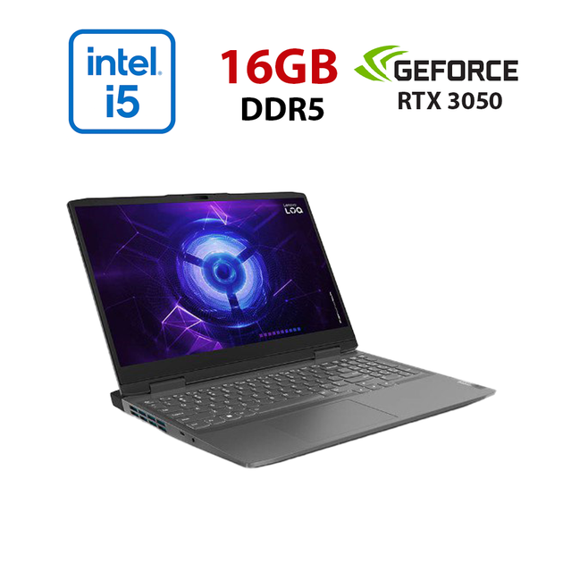 Ігровий ноутбук Lenovo LOQ 15IRH8 / 15,6" (1920x1080) IPS / Intel Core i5-13420H (8 (12) ядер по 2,1 - 4,6 ГГц) / 16 ГБ DDR5 / 960 ГБ SSD / nVidia GeForce RTX 3050, 6 ГБ GDDR6, 96-біт / Веб-камера б/в - Фото 1 Ігровий ноутбук Lenovo LOQ 15IRH8 / 15,6" (1920x1080) IPS / Intel Core i5-13420H (8 (12) ядер по 2,1 - 4,6 ГГц) / 16 ГБ DDR5 / 960 ГБ SSD / nVidia GeForce RTX 3050, 6 ГБ GDDR6, 96-біт / Веб-камера б/в - зображення 1