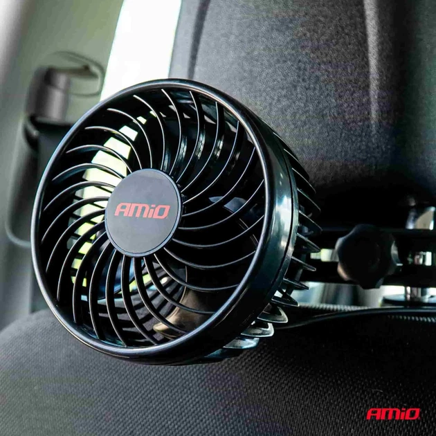 Автомобільний вентилятор на підголівник AMIO 12V (03007) (030073) - изображение 5
