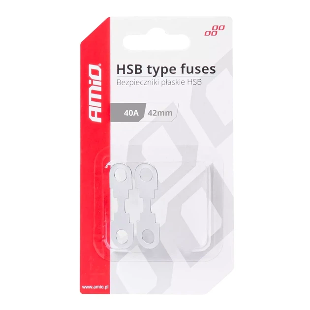 Запобіжники плоскі стрічкові AMiO HSB 40А 2шт (03498/034989) - изображение 2