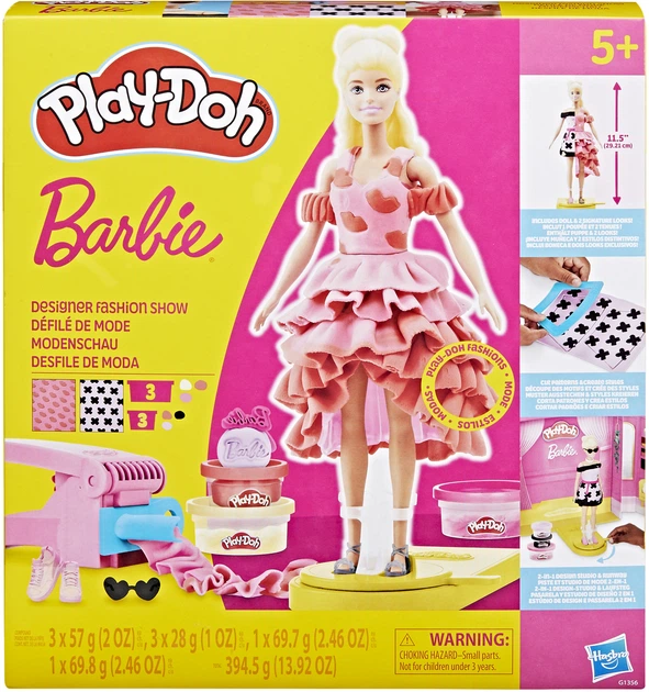 Набір для творчості Hasbro Play-Doh з масою для ліплення Barbie Показ Моди G1356 (5010996315649) - зображення 3