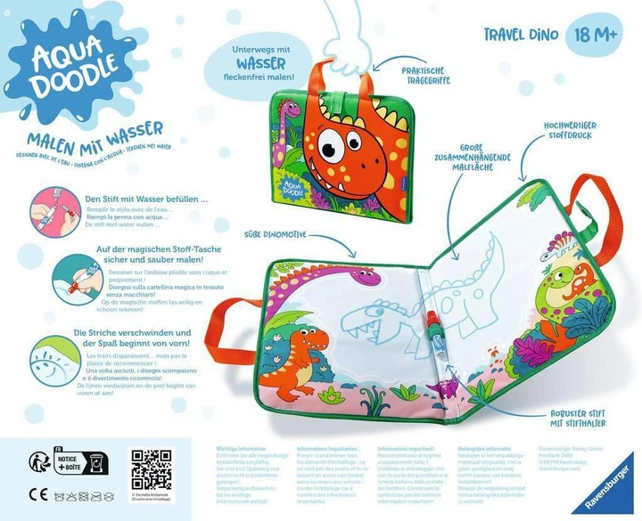 Килимок для малювання водою Ravensburger Aquadoodle Travel Dino 4566 (4005556045662) - зображення 4