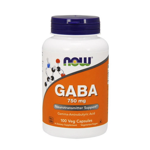 Амінокислота Габа (ГАМК - Гамма-аміномасляна кислота) Нау Фудс / Now Foods GABA 750 mg 100 cap / капсул - зображення 2
