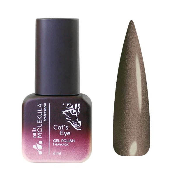 Гель-лак Nails Molekula Ceramic Cats Eye CC09 золотисто-коричневый с шиммером 6 мл - Фото 1 Гель-лак Nails Molekula Ceramic Cats Eye CC09 золотисто-коричневый с шиммером 6 мл - изображение 1