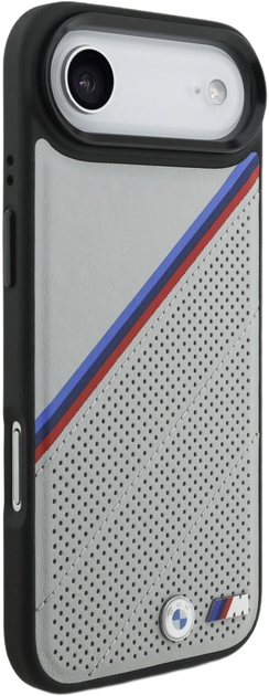Панель BMW M Tricolor Metal Logo MagSafe для Apple iPhone 17 Air Grey (BMHMP17M25PCSPEG) - зображення 4