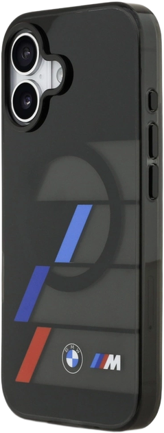 Панель BMW M IML Metal Buttons Tricolor Lines MagSafe для Apple iPhone 17 Black (BMHMP17S25HTTRIK) - зображення 2
