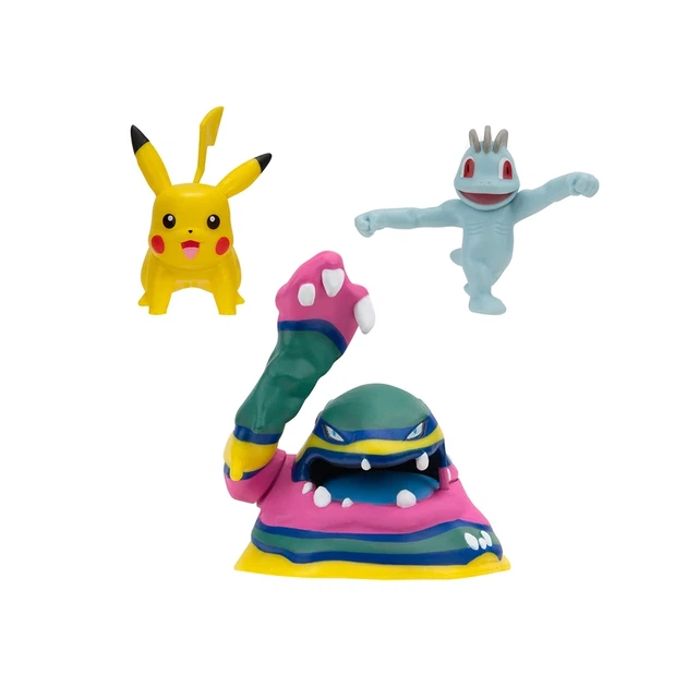 Набір ігрових фігурок POKEMON W19 - МАЧОП, ПІКАЧУ, АЛОЛА МАК - изображение 2