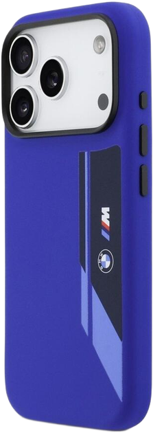 Панель BMW M Silicon Vertical Logo MagSafe для Apple iPhone 17 Pro Navy (BMHMP17L25SDBSV) - зображення 2