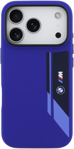 Панель BMW M Silicon Vertical Logo MagSafe для Apple iPhone 17 Pro Max Navy (BMHMP17X25SDBSV) - зображення 3