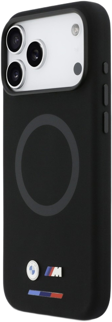 Etui BMW M Silicon Logo MagSafe do Apple iPhone 17 Pro Max Black (BMHMP17X25SITBOK) - obraz 2